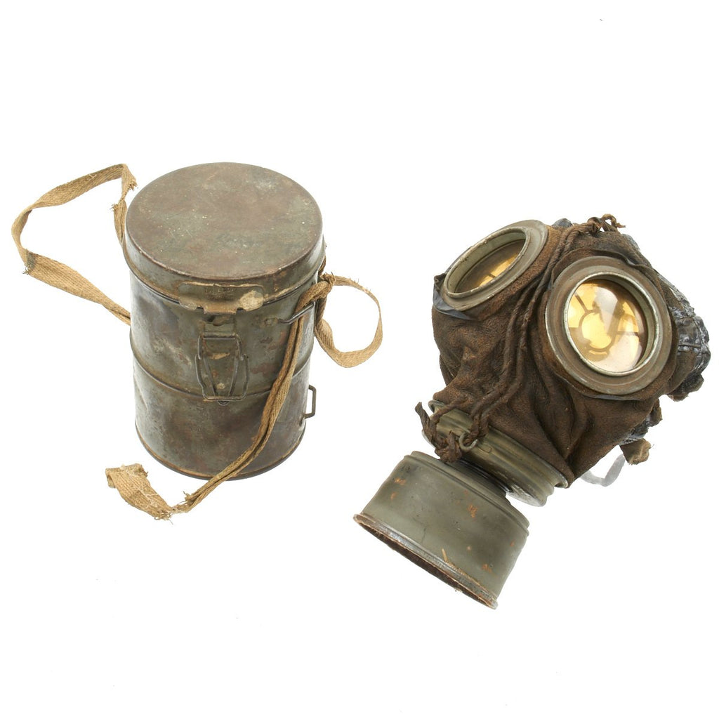 Original Imperial German WWI 1911 Gas Mask with Can Original Items