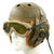Original U.S. WWII M38 Tanker Helmet by Rawlings with Type R-14 Earphones and Polaroid Goggles Original Items