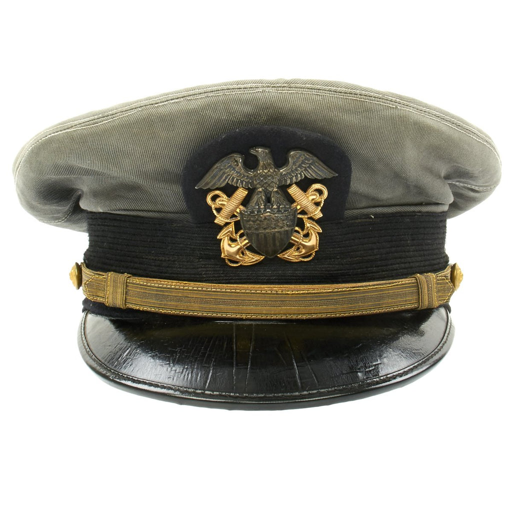 Original U.S. WWII Coast Guard Officer Visor Hat by Society Brand Headwear - size 7 Original Items