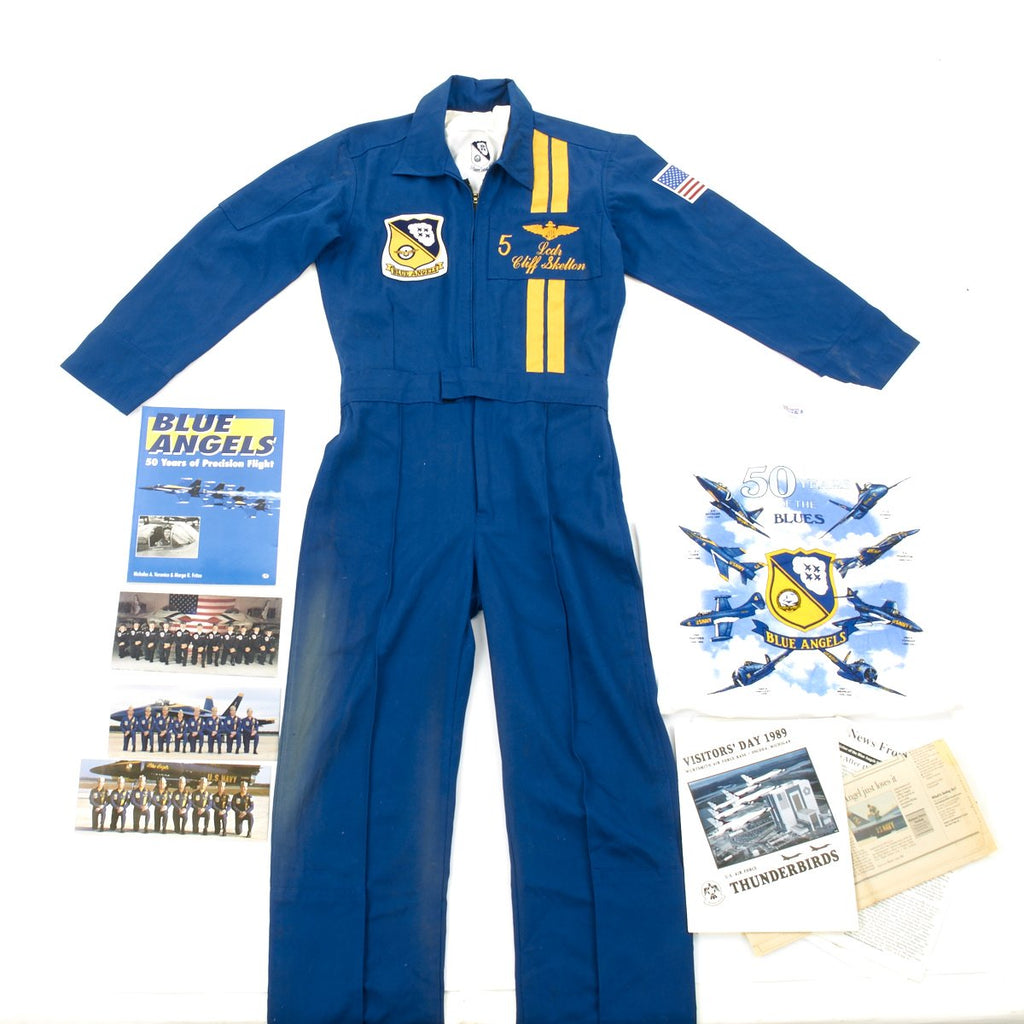 Original U.S. Blue Angles Navy Flight Demonstration Squadron Leader Grouping - Lcdr Cliff Skelton Original Items
