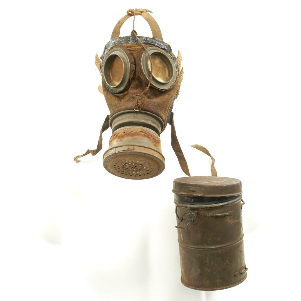 Original Imperial German WWI Gas Mask with Can Original Items