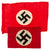 Original German WWII Small NSDAP Political Flag Lot - 2 Items Original Items