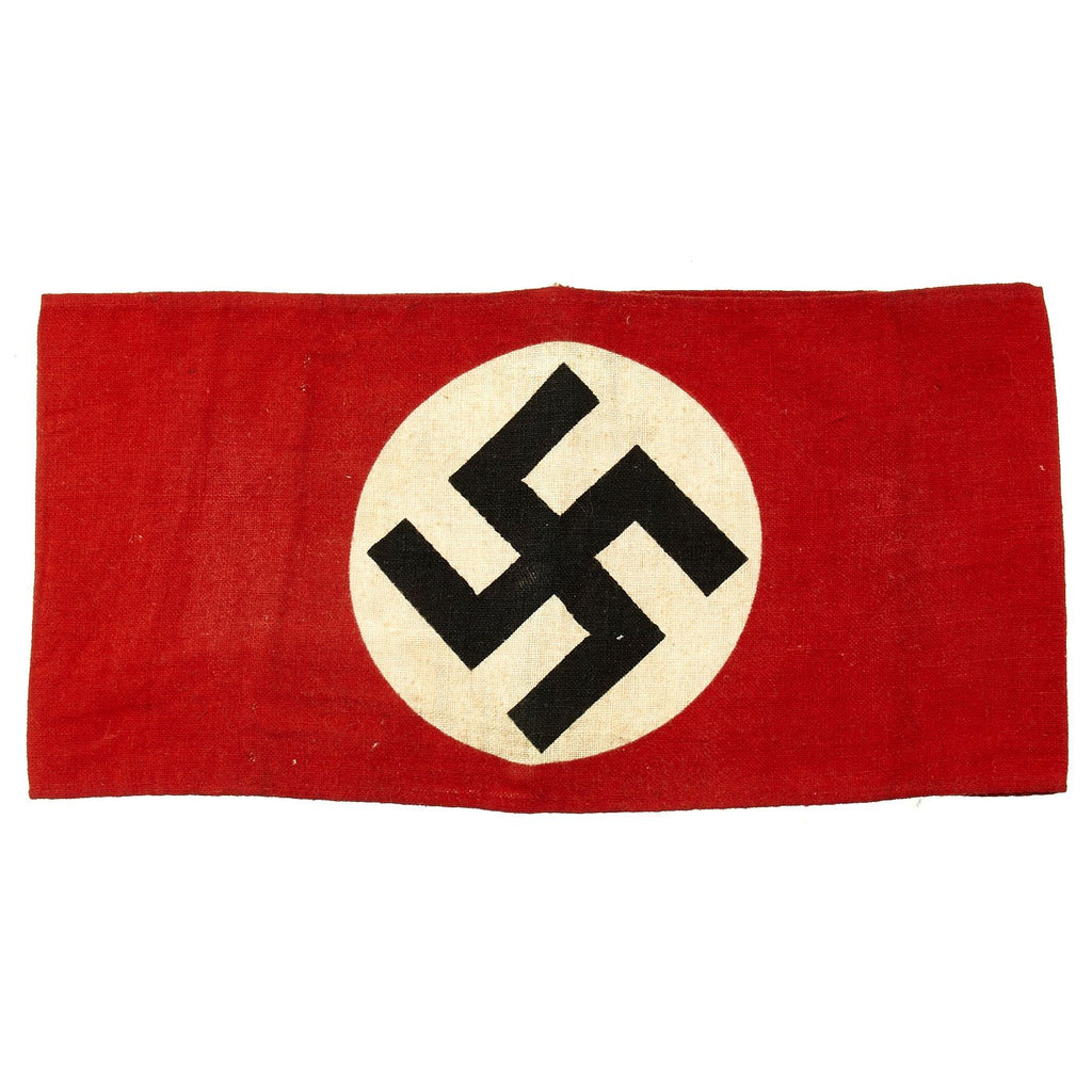 Original German WWII NSDAP Later-War Party Armband with Dyed Insignia Original Items