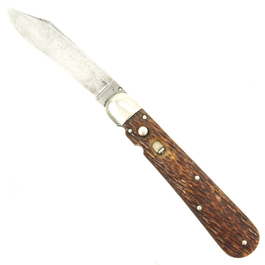 Original U.S. WWII Airborne Schrade Jigged Bone M2 Knife Original Items