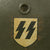 Original German WWII Erel Vulkanfiber Helmet with Post War SS Decal Original Items