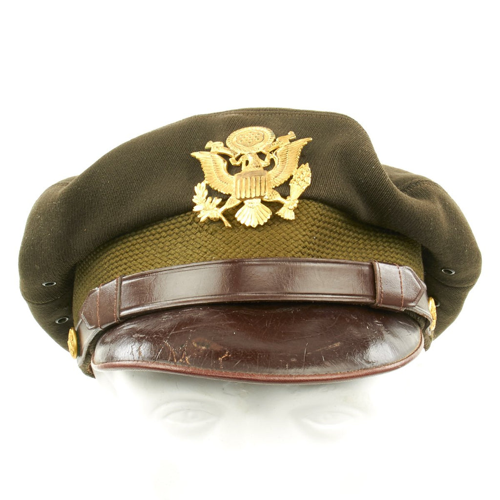 Original U.S. WWII USAAF Officer OD Green Crush Cap by Dobbs, Fifth Avenue, New York Original Items