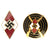 Original German Hitler Youth Enamel Cap Badge and Shooting Pin Set Original Items