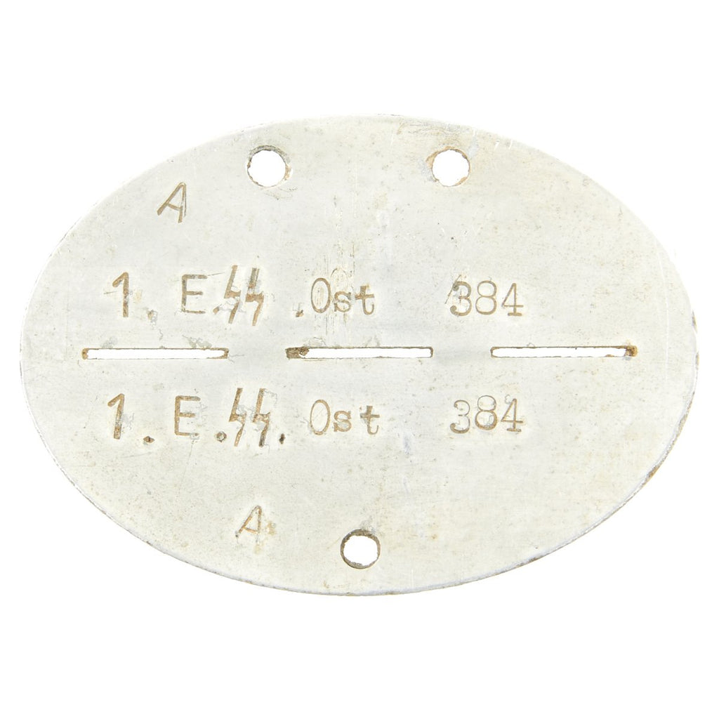Original German WWII SS Identity Disc Dog Tag - 20th Waffen Grenadier / 1st Estonian Division Original Items