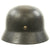 Original German WWII Luftwaffe M35 Double Decal Helmet - marked Q64 Original Items