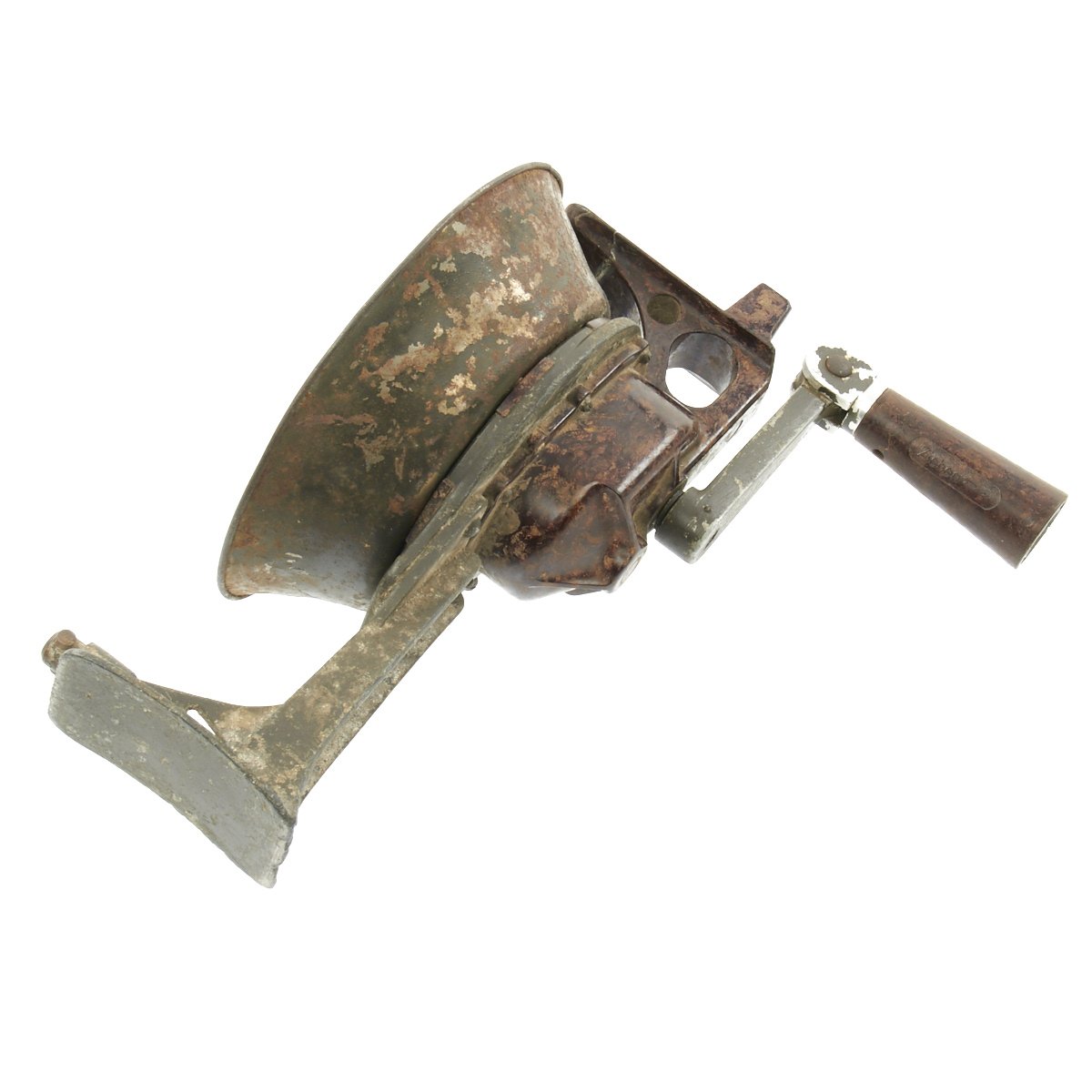Original German WWII Bakelite Hand-Crank Air Raid Siren by Helin dated –  International Military Antiques