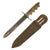 Original U.S. WWII Brass Handle Fighting Knife Theater Made from Bayonet with Scabbard Original Items