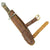 Original U.S. WWII Custom Theater Made Fighting Knife with Tooled Leather Scabbard Original Items