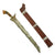 Original 19th Century Moro Kris Wavy Blade Short Sword with Scabbard - Named WWII USN Bringback Original Items