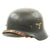 Original German WWII Luftwaffe M35 Double Decal Unit-Marked Droop Tail Eagle Steel Helmet - marked ET64 Original Items
