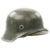 Original German WWII M42 Single Decal Army Heer Helmet with Size 54 Liner and Chinstrap - ckl62 Original Items