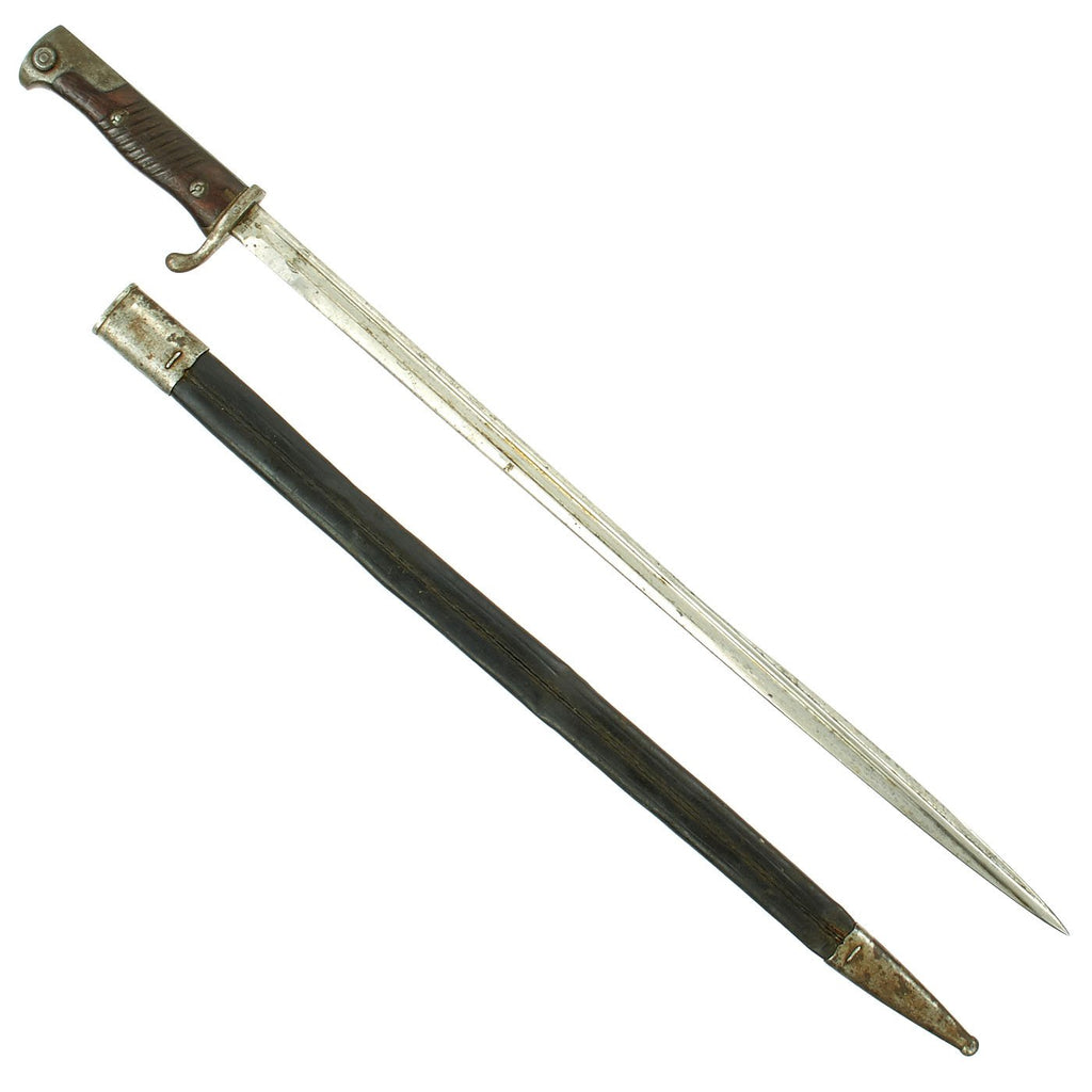 Original German WWI M1898 n/A GEW 98 Bayonet by Simson & Co. dated 1906 with Scabbard - Regiment Marked Original Items