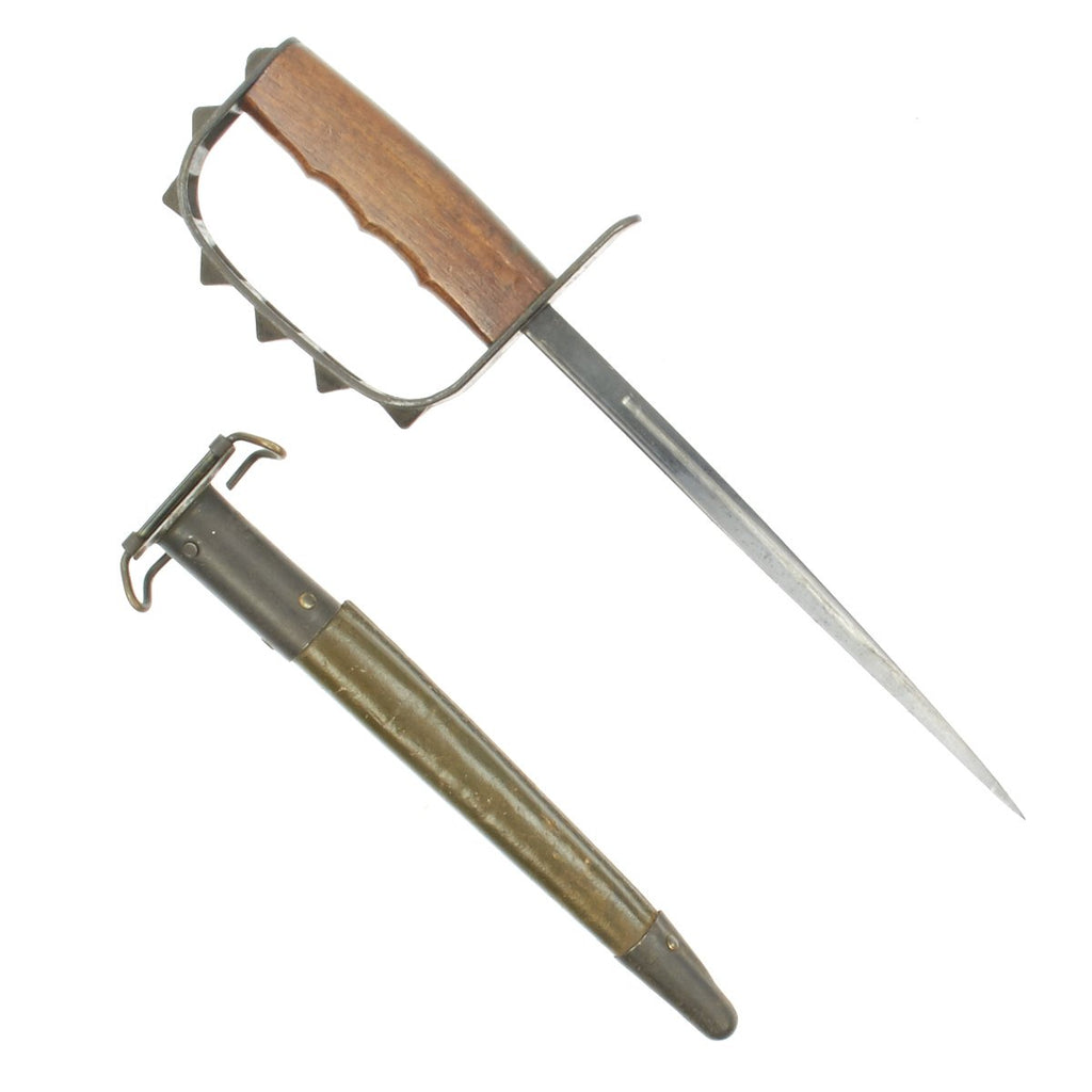 Original U.S. WWI M1917 Trench Knife by L.F. & C dated 1917 with Scabbard by Jewell dated 1918 Original Items