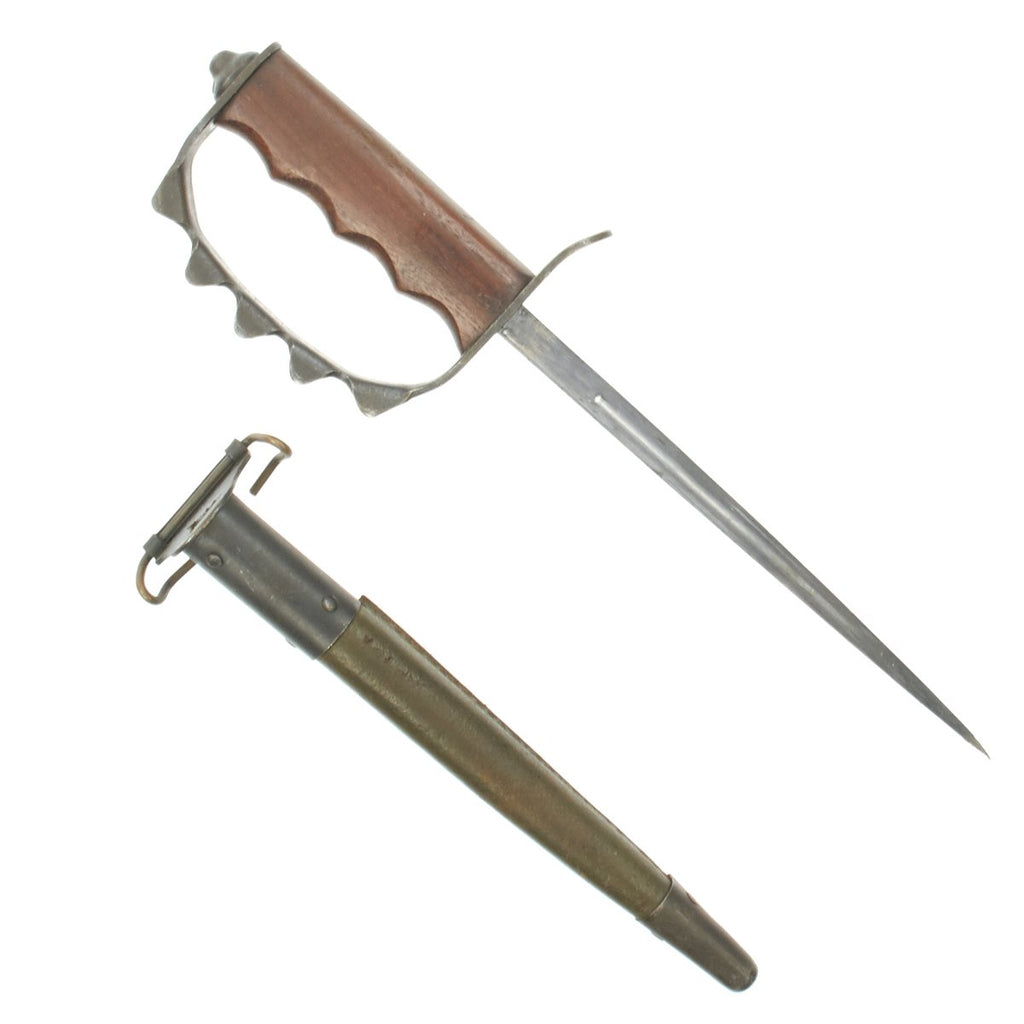 Original U.S. WWI M1917 Trench Knife by American Cutlery Co with 1918-dated Jewell Scabbard Original Items