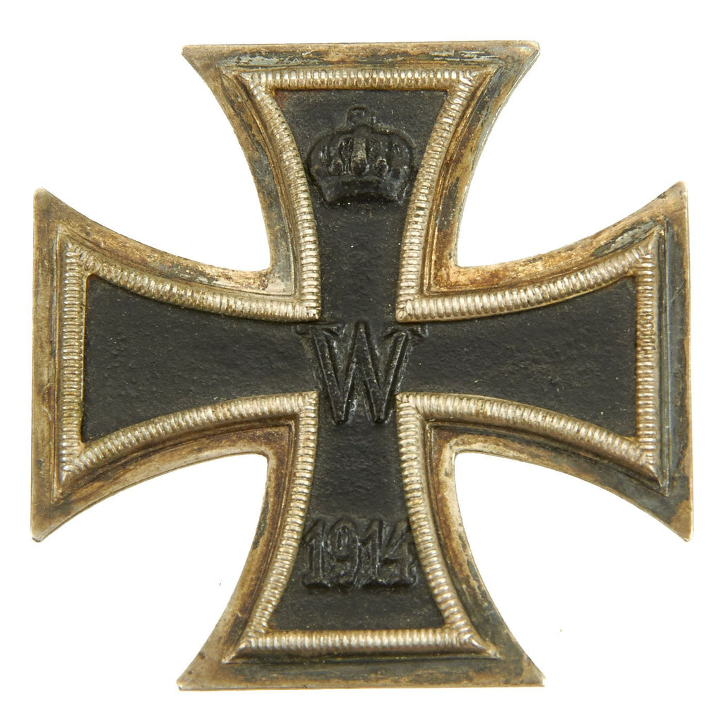 Original Imperial German WWI Prussian Iron Cross First Class 1914 with Pinback - Marked K.A.G. Original Items