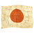 Original Japanese WWII Hand Painted Cloth Good Luck Flag - 27" x 40" Original Items