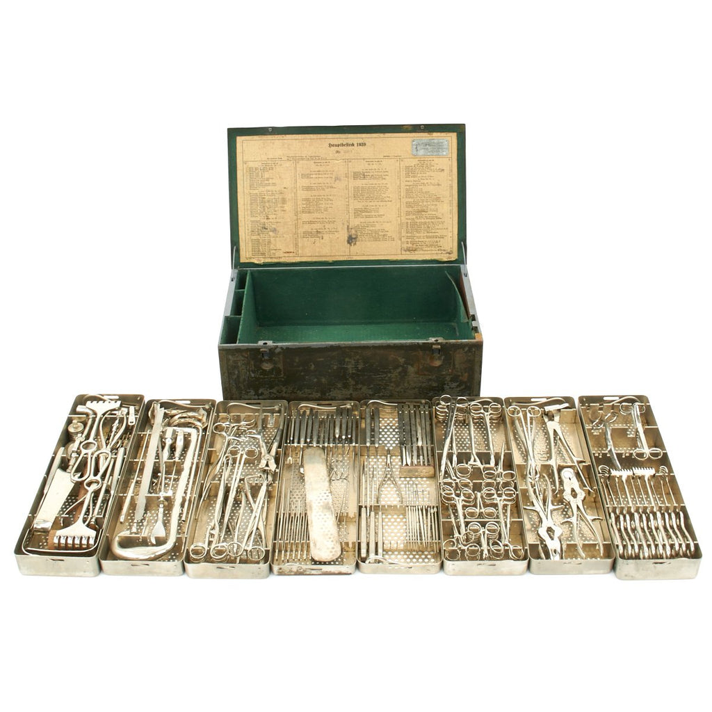 Original German WWII Hauptbesteck 1939 Large Medical Surgical Tool Set by AESCULAP - dated 1941 Original Items