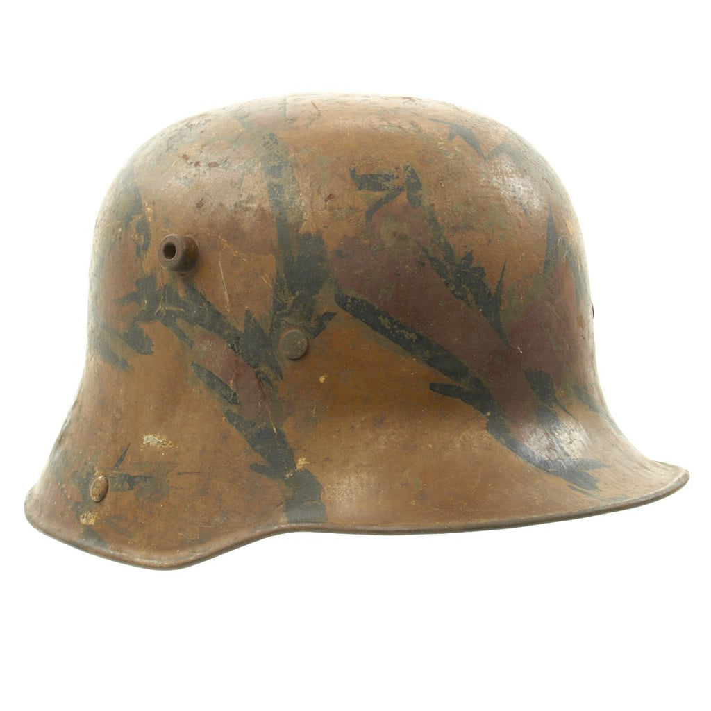 Original German WWI M17 Stahlhelm Helmet with Camouflage Paint Original Items