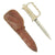 Original U.S. WWII Theater Made Knuckle Fighting Knife with Aluminum Grip and Leather Belt Sheath Original Items