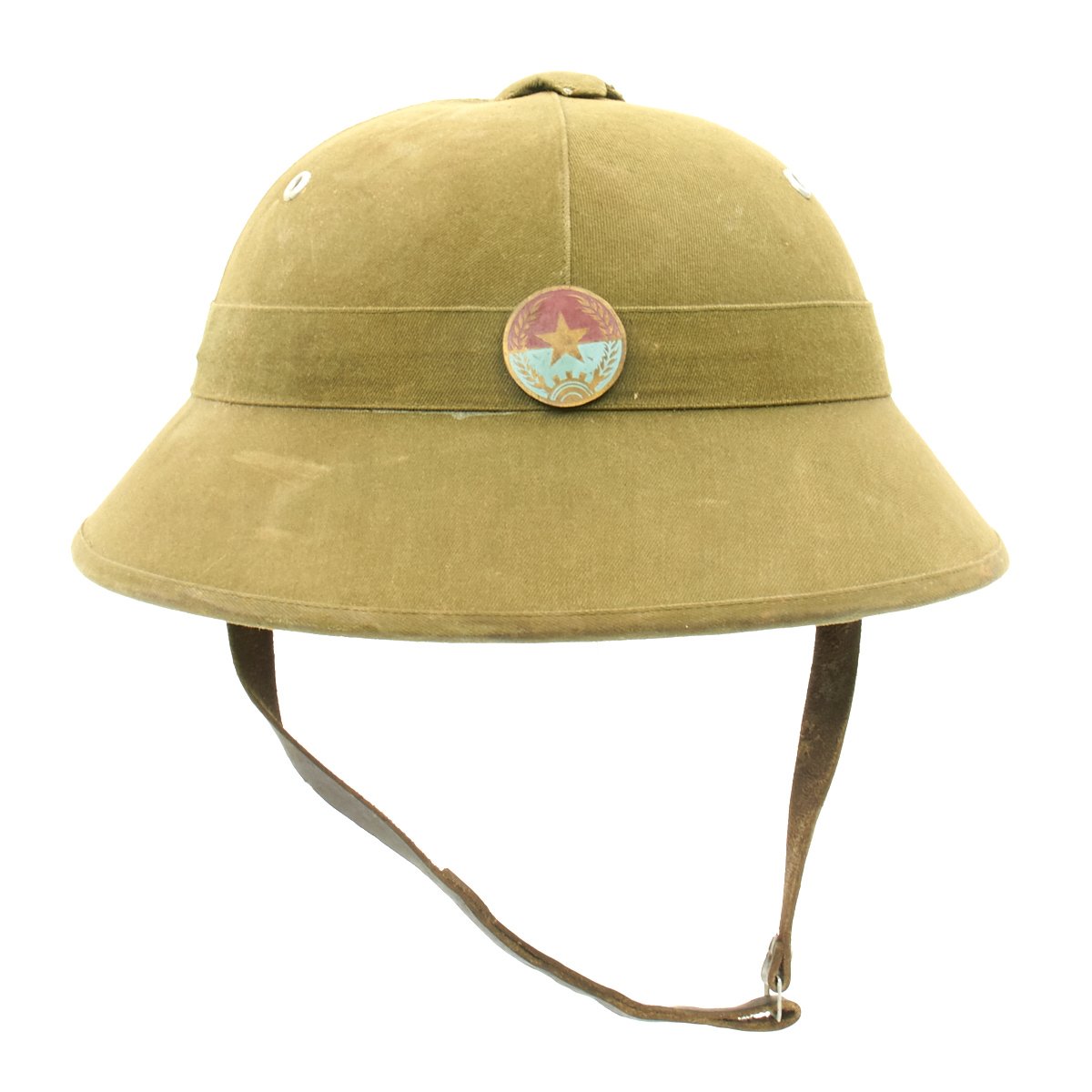 Original Vietnam North Vietnamese Army NVA Viet Pith Sun Helmet – International Military