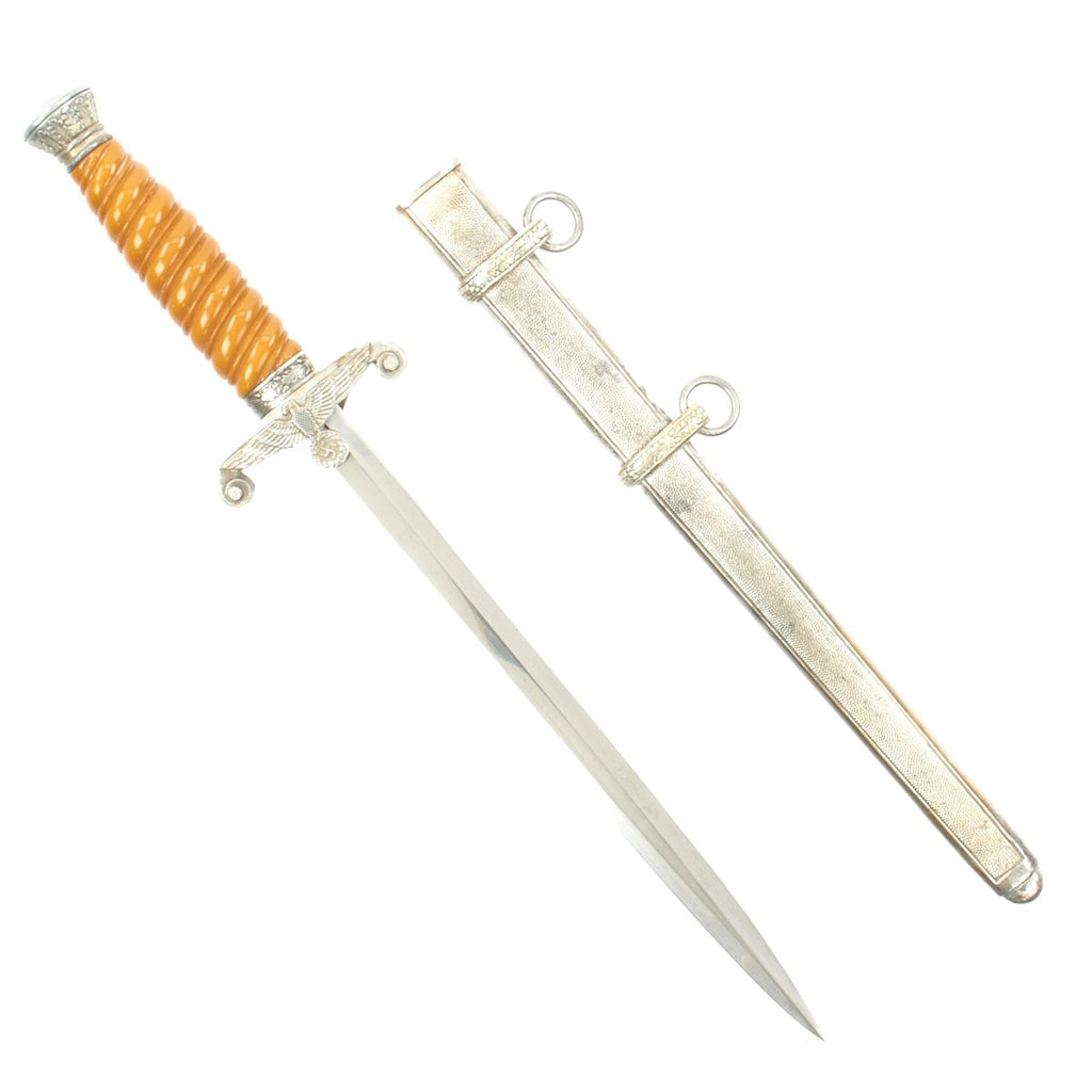 Original WWII German Army Heer Officer Dagger with Orange Grip by E. & F. Hörster of Solingen Original Items