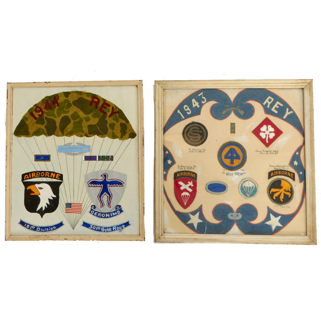 Original U.S. WWII US Army Airborne Framed Grouping for 101st Airborne 2nd Lt. Ralph E.Yoho Original Items