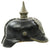 Original German WWI Prussian M1915 Size 55 Infantry EM/NCO Pickelhaube Spiked Helmet - dated 1917 Original Items
