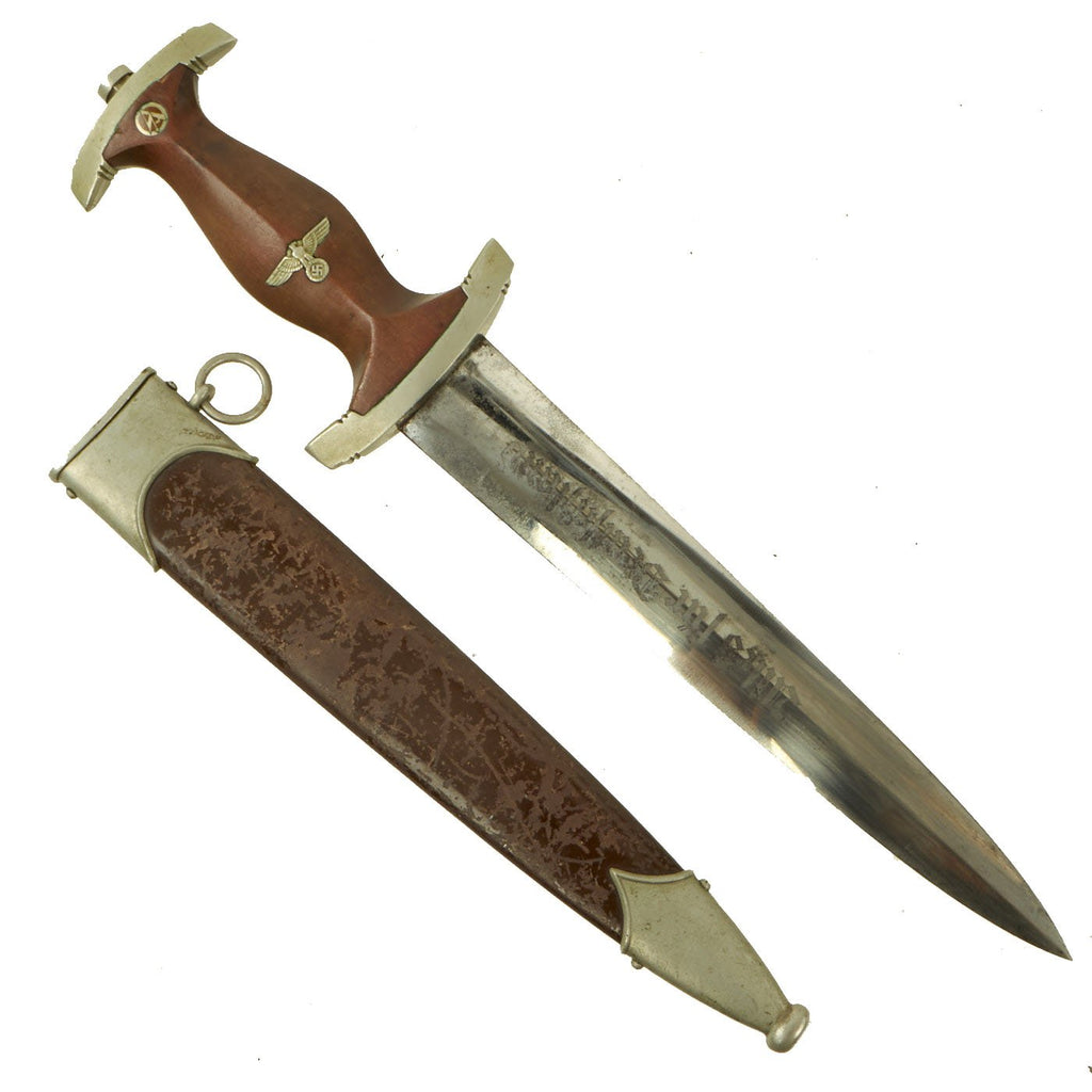 Original German Early WWII SA Dagger by Rare Maker C. Gustav Spitzer AG with Scabbard Original Items