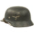Original German WWII Luftwaffe M35 Double Decal Helmet with Size 58 Liner & Chinstrap - marked SE66 Original Items