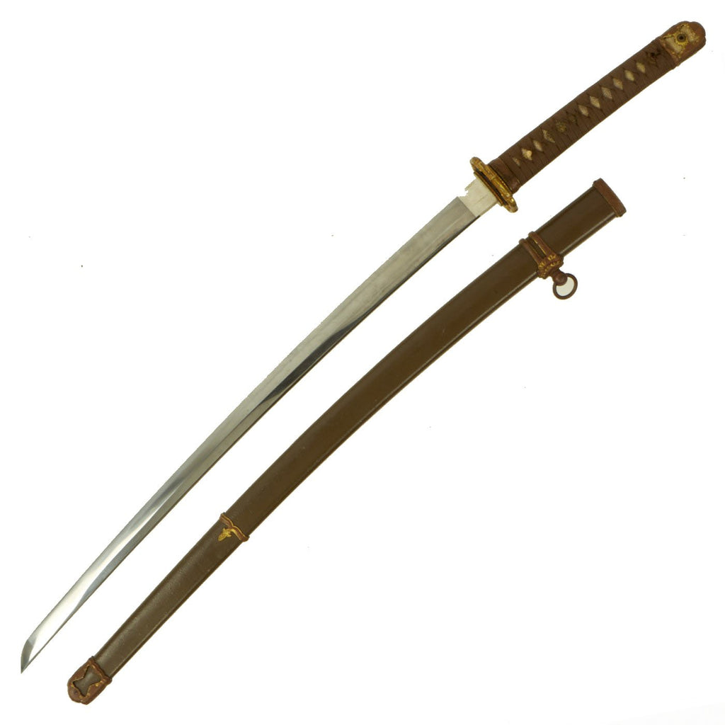 Original WWII Japanese Type 98 Shin-Gunto Handmade Katana Sword by YOSHISHIGE with Scabbard - dated 1944 Original Items