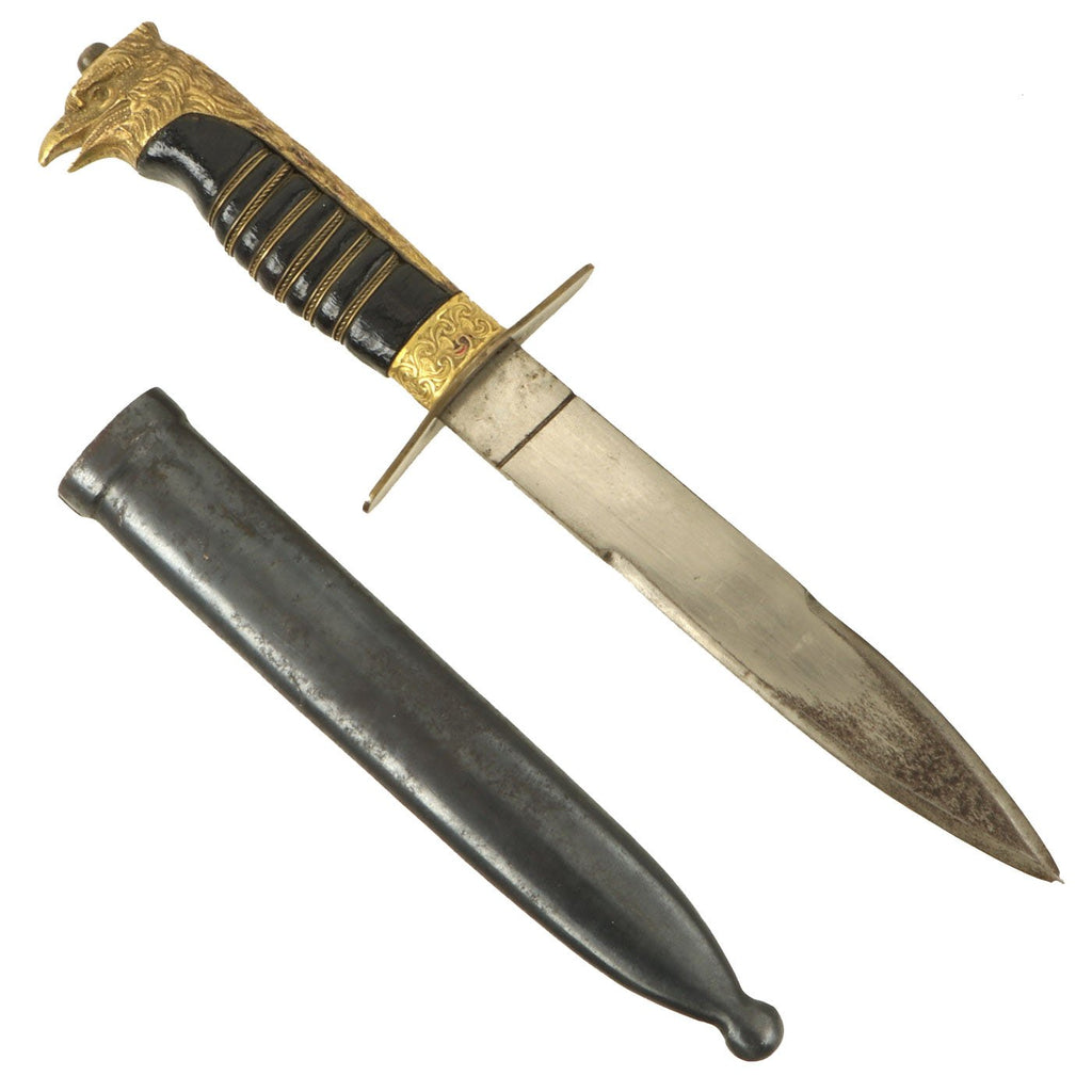 Original Italian WWII Fascist Youth GIL Cadet Dagger with Black Grip and Scabbard Original Items