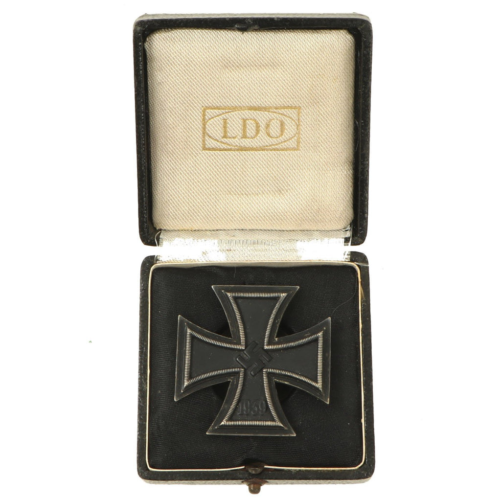 Original German WWII Screw Back Iron Cross First Class 1939 by Alois Rettenmaier in LDO Case - EKI Original Items