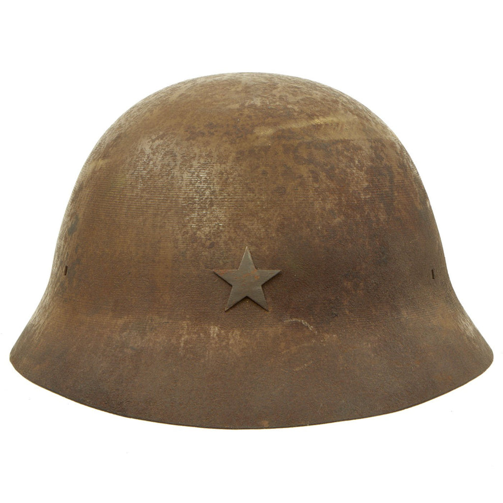 Original Imperial Japanese Army WWII Last Ditch Converted Type 90 Civil Defense Helmet Original Items