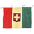 Original Italian WWII Wool Multi-piece National Flag Banner with Hang Ties - 38" X 54" Original Items