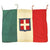 Original Italian WWII Wool Multi-piece National Flag Banner with Hang Ties - 38" X 54" Original Items