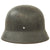 Original German WWII Service Worn M40 Single Decal Luftwaffe Helmet Shell with Textured Paint - SE62 Original Items