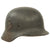 Original German WWII Service Worn M40 Single Decal Luftwaffe Helmet Shell with Textured Paint - SE62 Original Items