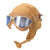 Original U.S. WWII USN / USMC NAF 1092S Cloth Flight Helmet with ANB-H-1 Earphones and Goggles Original Items