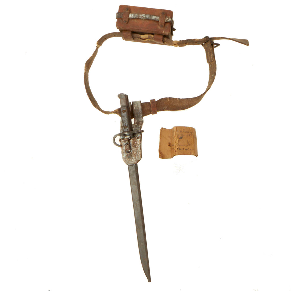Original WWII Japanese Rifleman Equipment Set with Capture Tag from 6th Marine Division Original Items