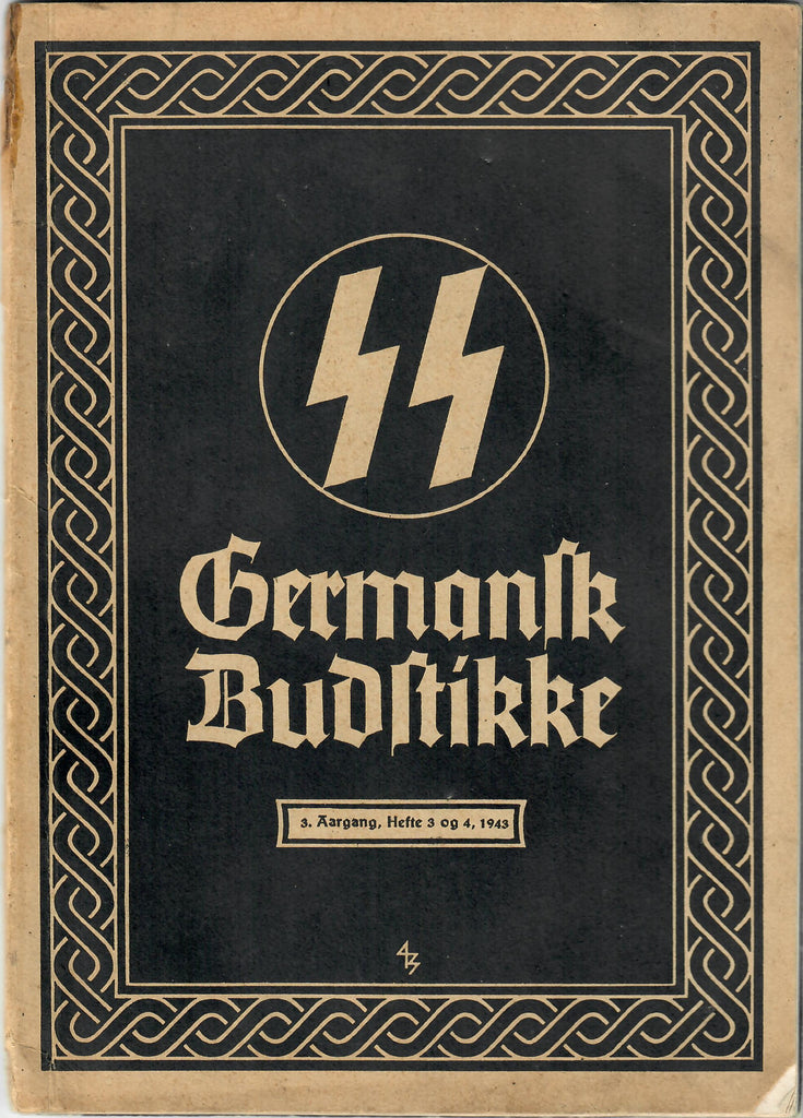 Original German WWII SS Leitheft Booklet Danish Germansk Budstikke Edition dated 1943 - SS Leadership Magazine Original Items