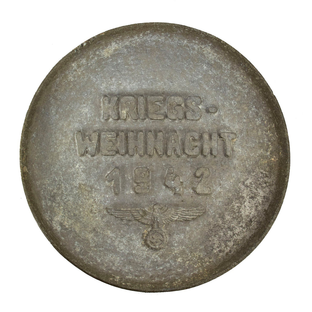 Original German WWII Heer Army Kriegsweihnacht 1942 Aluminum Christmas Dish by Chems-Werk Original Items