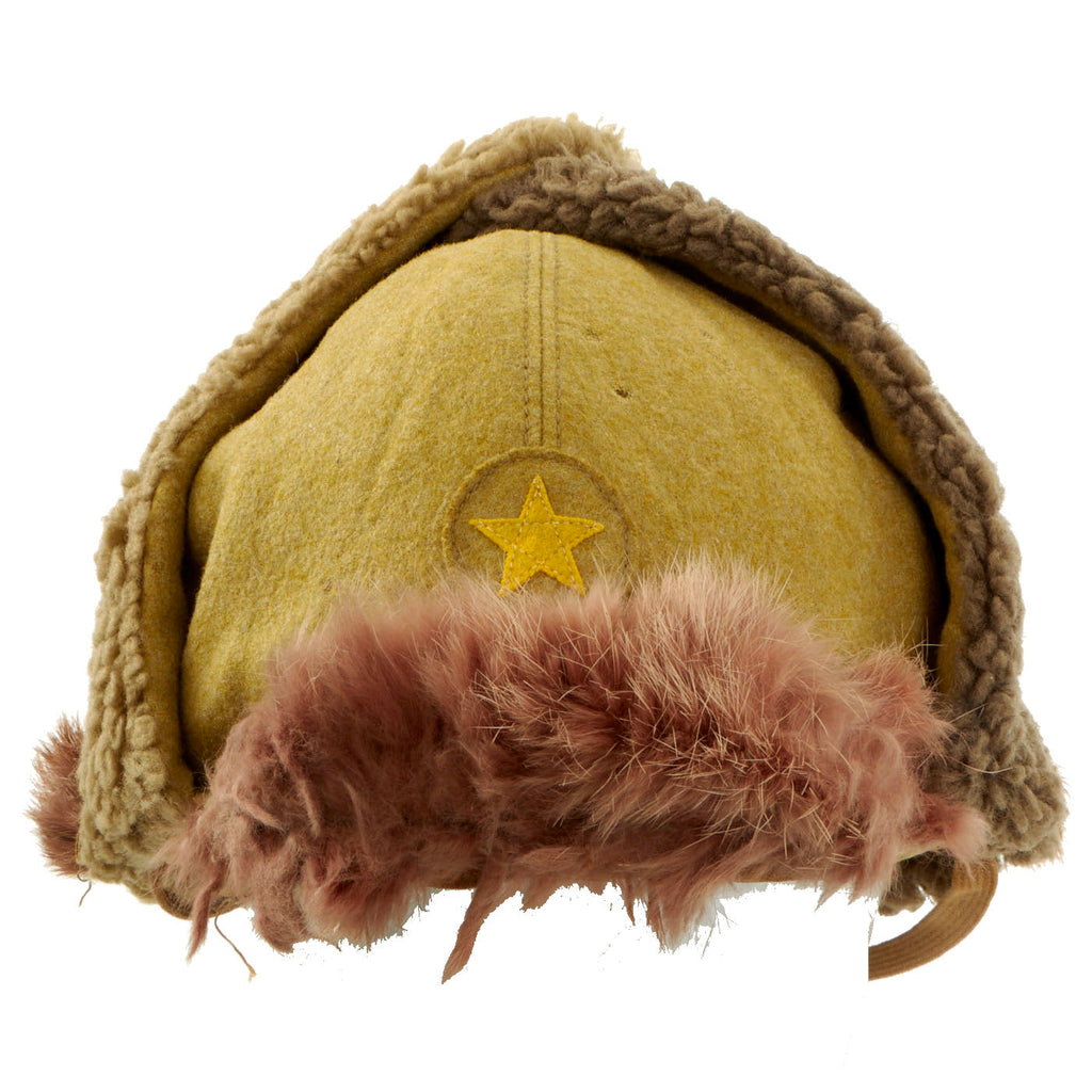 Original WWII Imperial Japanese Army Winter Insulated Cap - Dated 1938 Original Items