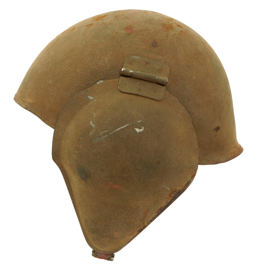 Original U.S. WWII USAAF Bomber Crew M3 Steel FLAK Helmet with Complete Liner Rigging Original Items