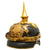 Original German WWI Kingdom of Württemberg Dragoon Officer’s M1897 Pickelhaube - Post War Repainted Cruciform Spikebase and Spike Original Items