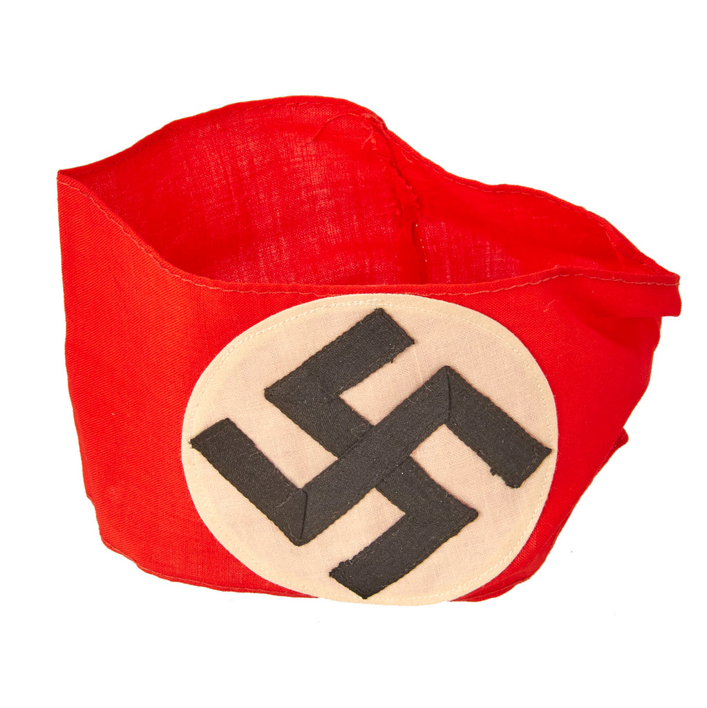 Original German Early WWII NSDAP Multi-piece Cotton Armband - Unissued Condition Original Items