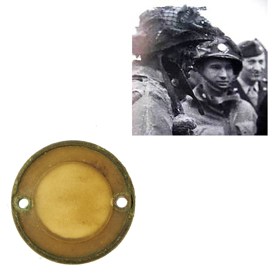 Original U.S. WWII Paratrooper Luminous Disc Helmet Marker D-Day Normandy Invasion Original Items